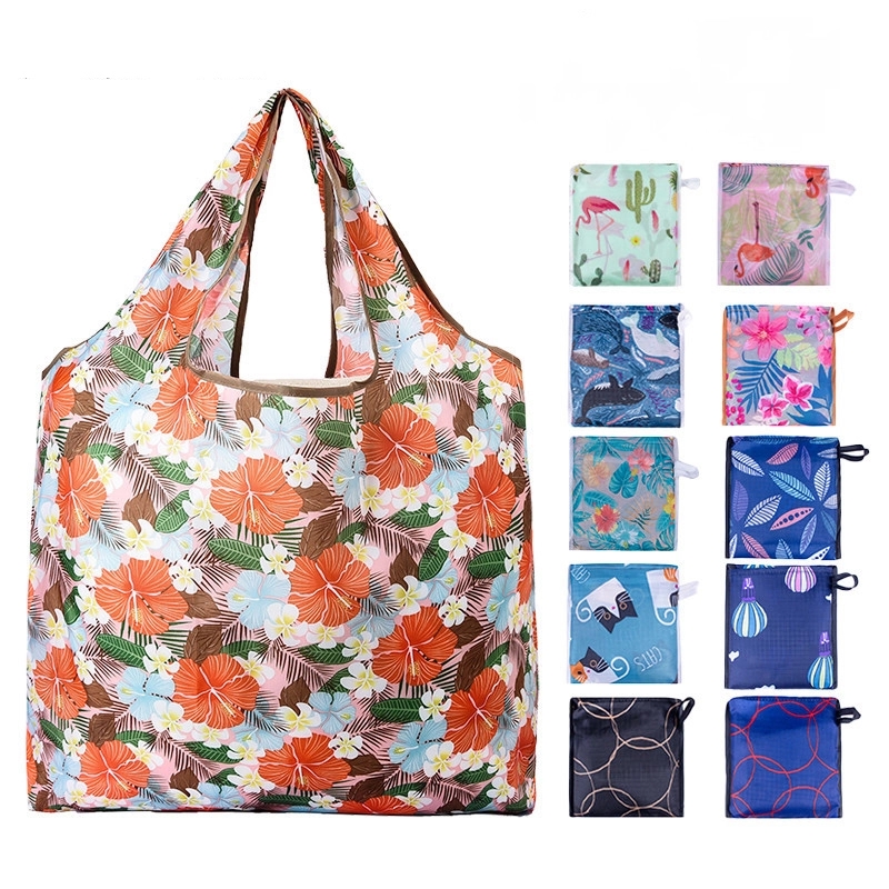 Custom 210D Rip-Stop T-Shirt Style Foldable Bag 7