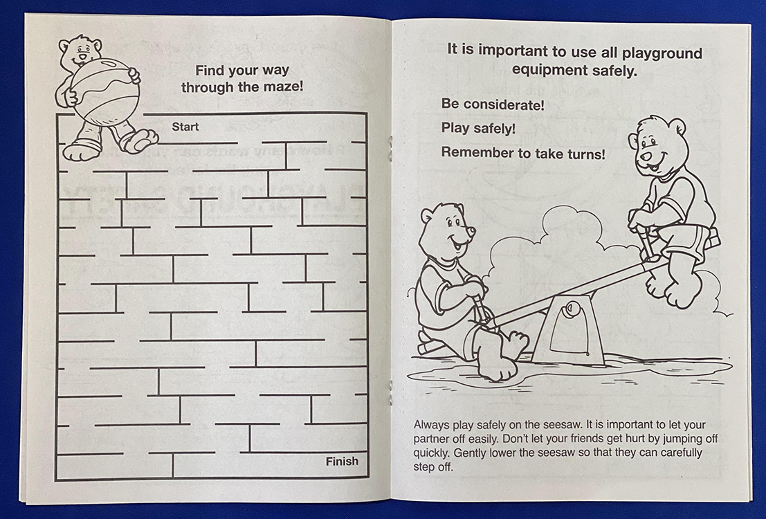 COLORING BOOK - Play It Safe on the Playground Coloring & Activity Book 3