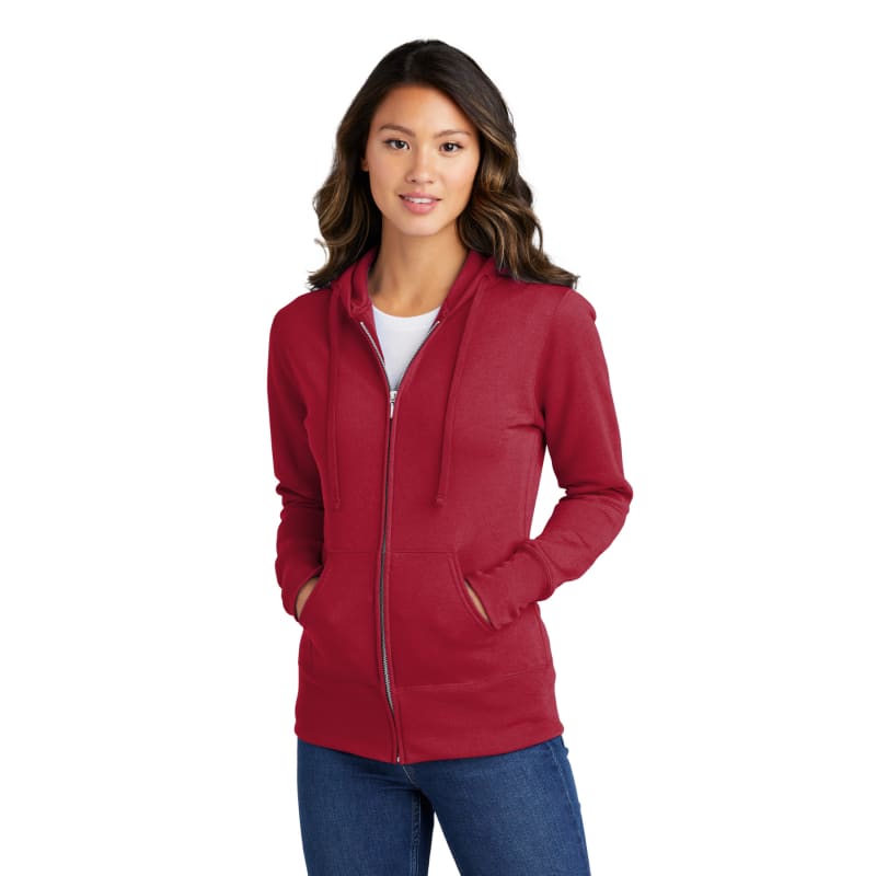 Port & Company Women's Core Fleece Full-Zip Hooded Sweatshirt., custom hoodie or sweatshirt with logo imprint 63
