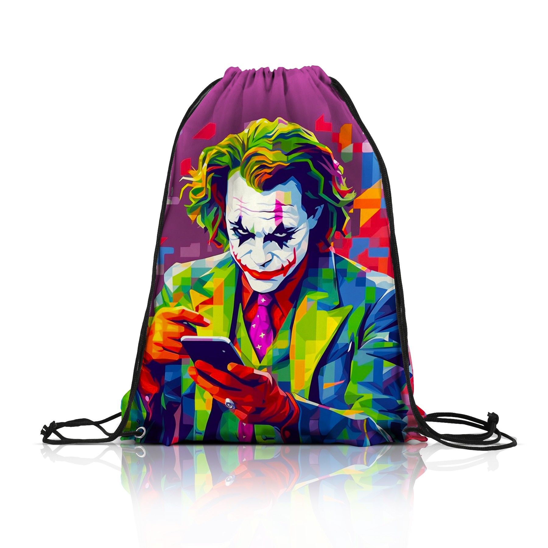 Dye Sublimated Drawstring Backpack 14" X 17" 6