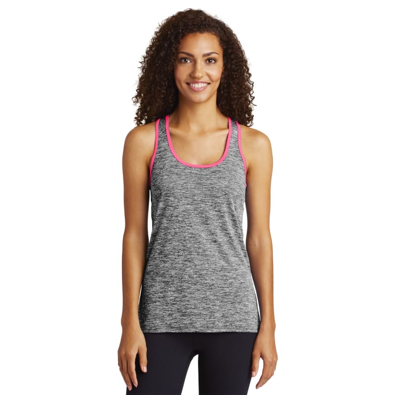 Sport-Tek Women's PosiCharge Electric Heather Racerback Tank. 4