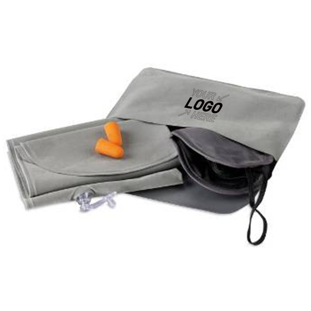 Travel Pillow Kit W/Ear Plugs & Eye Mask 4
