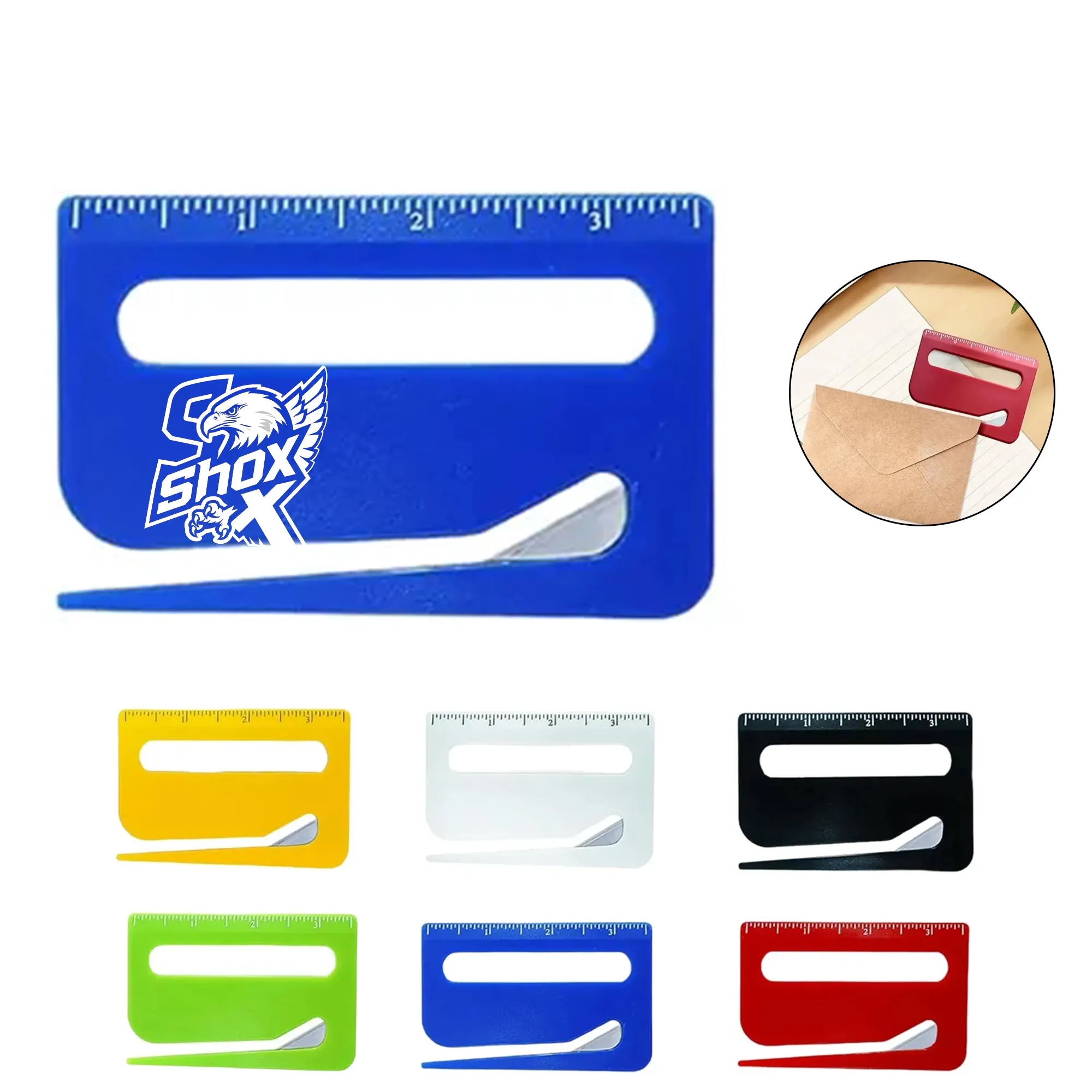 MOQ 20 3-in-1 Magnifying Glass Ruler Envelope Knife 5