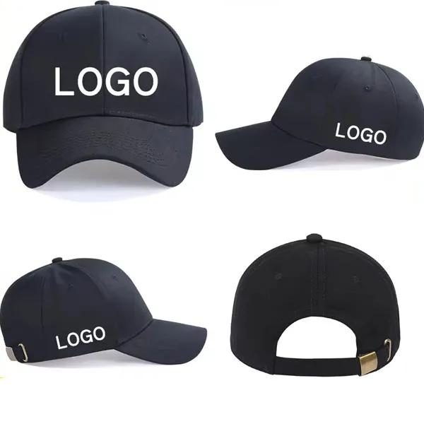 Embroidered Cotton Baseball Cap - Solid Color 3
