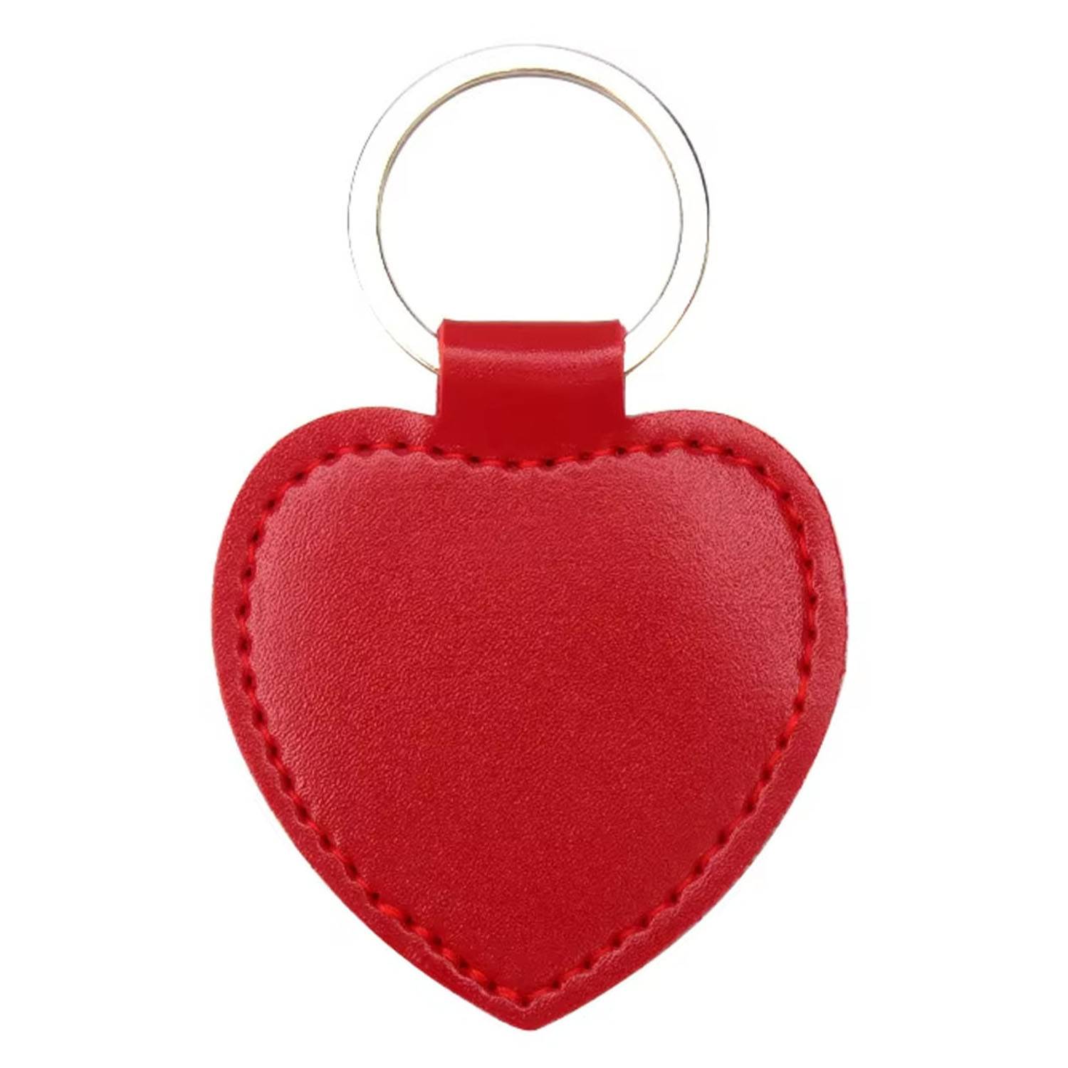 PU Leather Heart Shaped Keychain 4