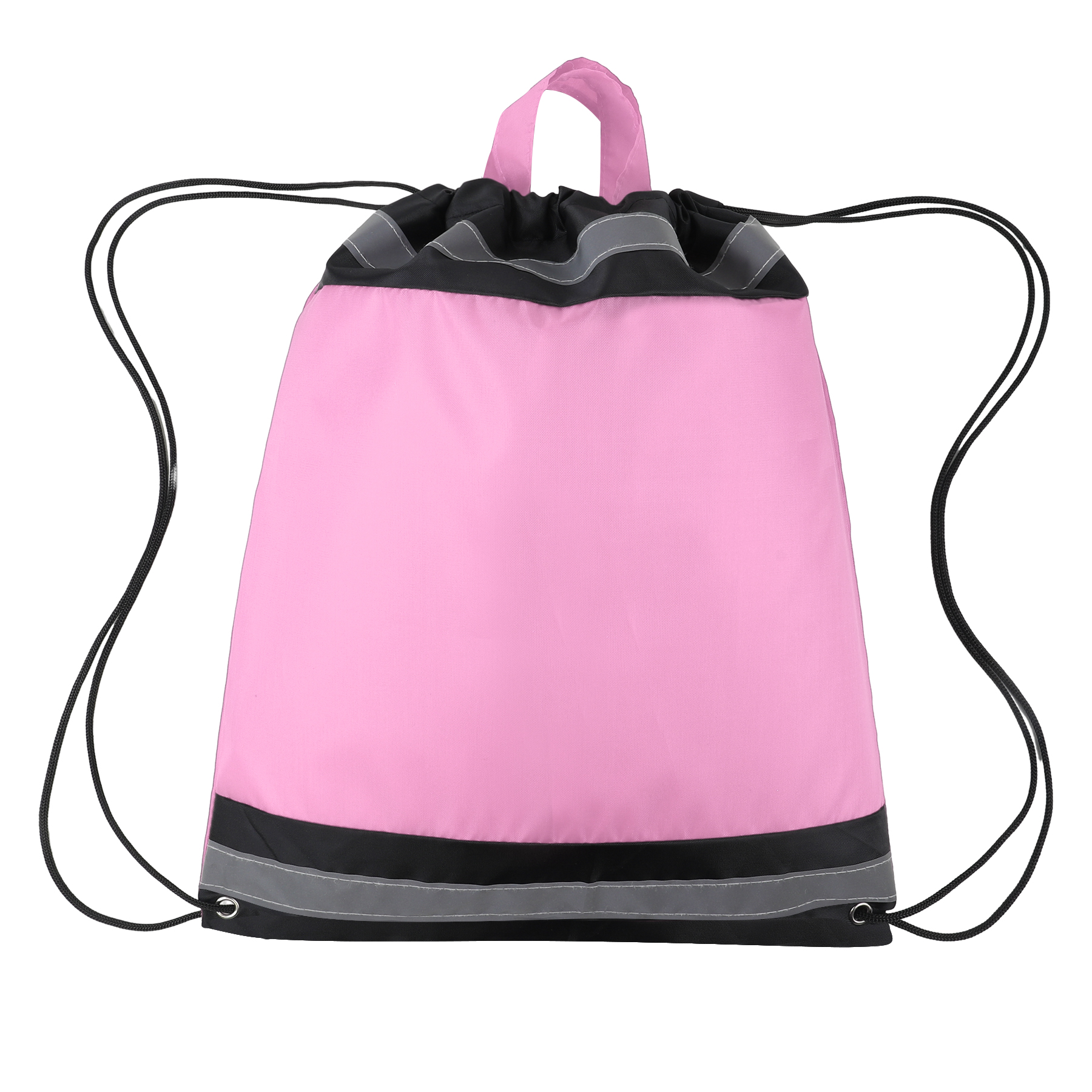 Small Reflective Polyester Drawstring Backpack 13