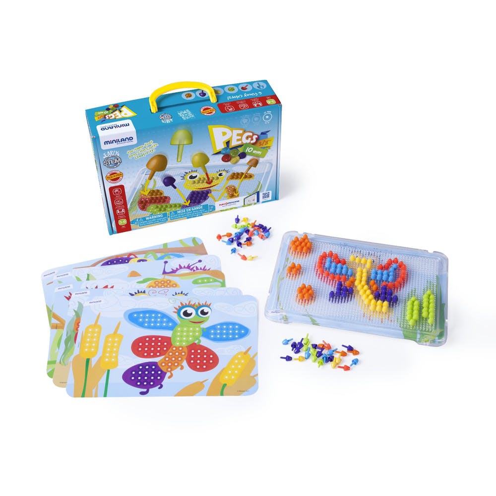 Pegs Coloring Activity Sets - 187 Pieces 3/8"