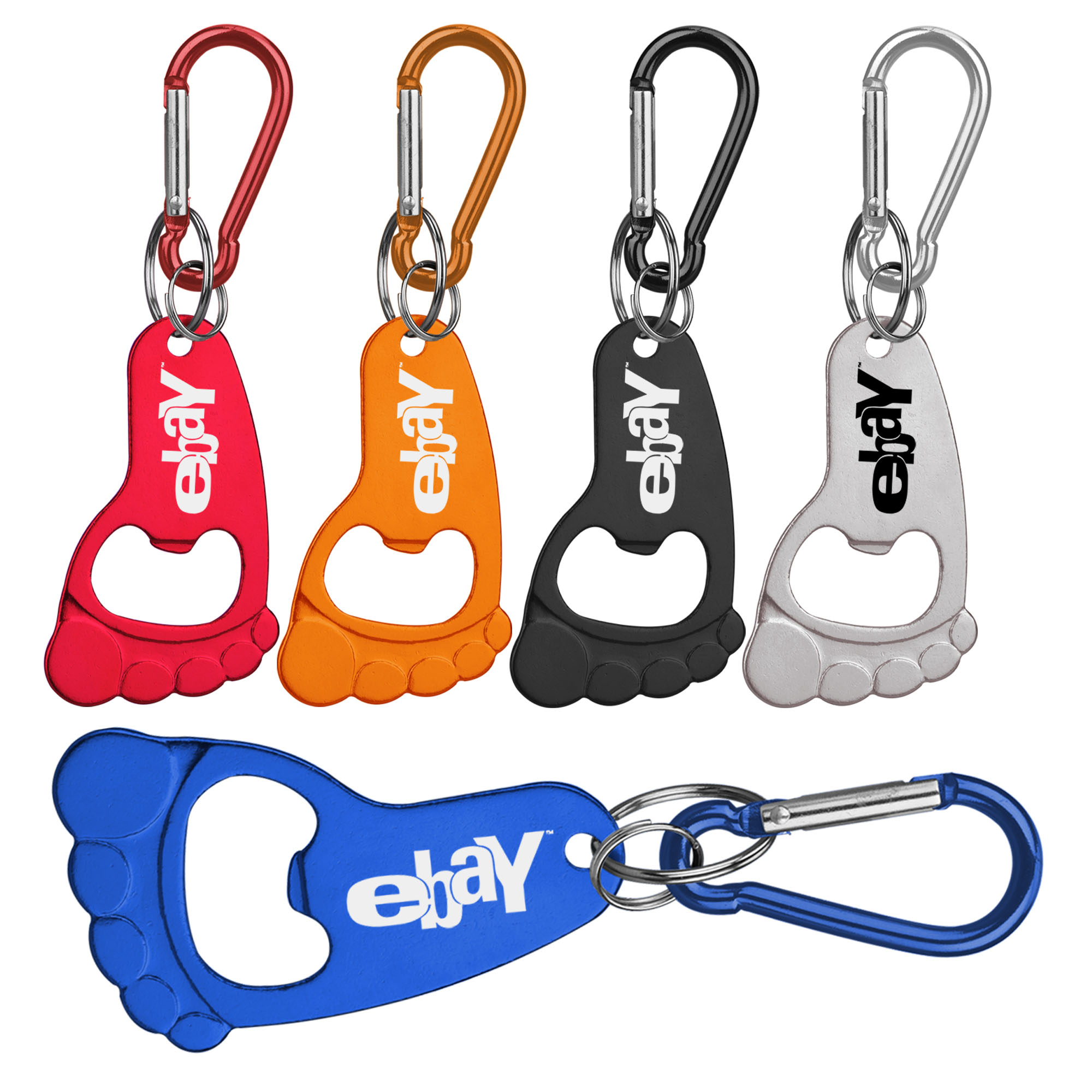 Foot Shaped Bottle Opener Key Holder and Carabiner