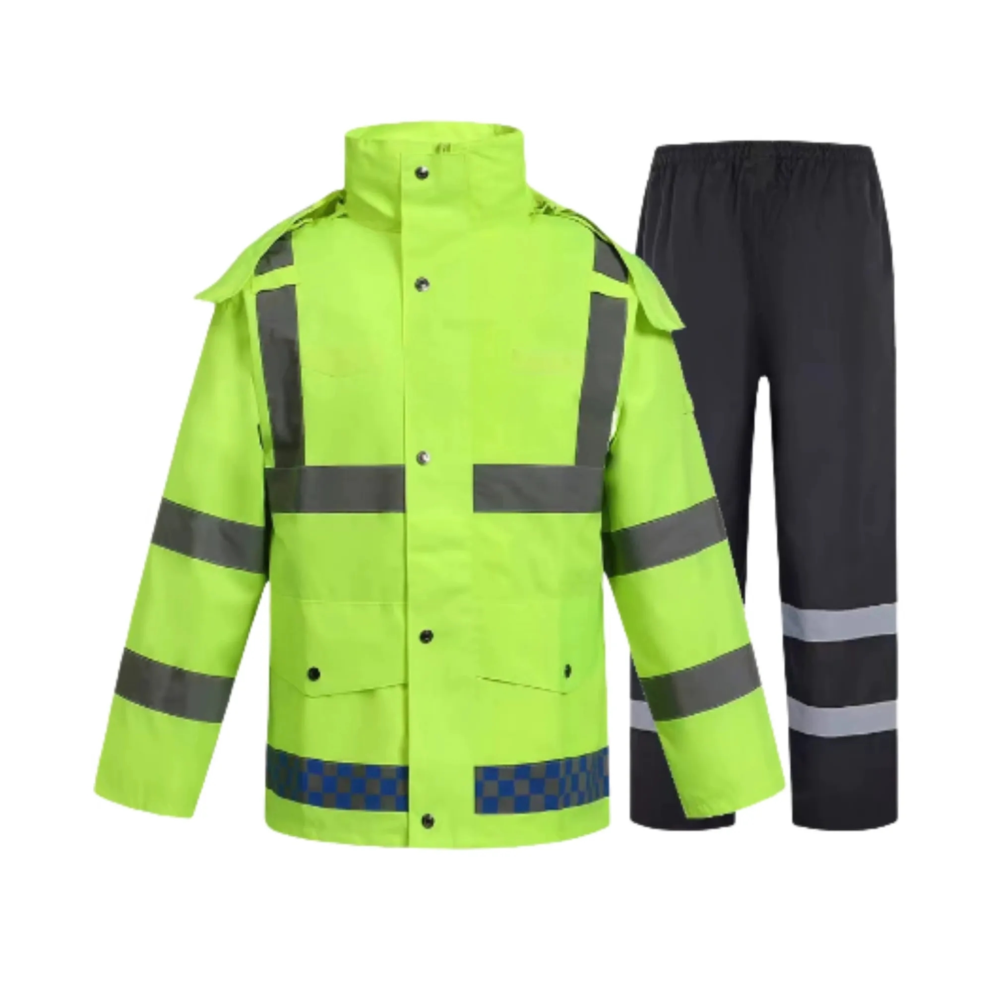High Visibility Safety Raincoat Suit 2