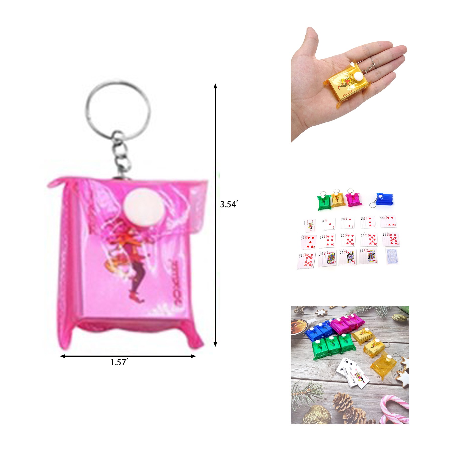 Mini Playing Cards Keychains 1