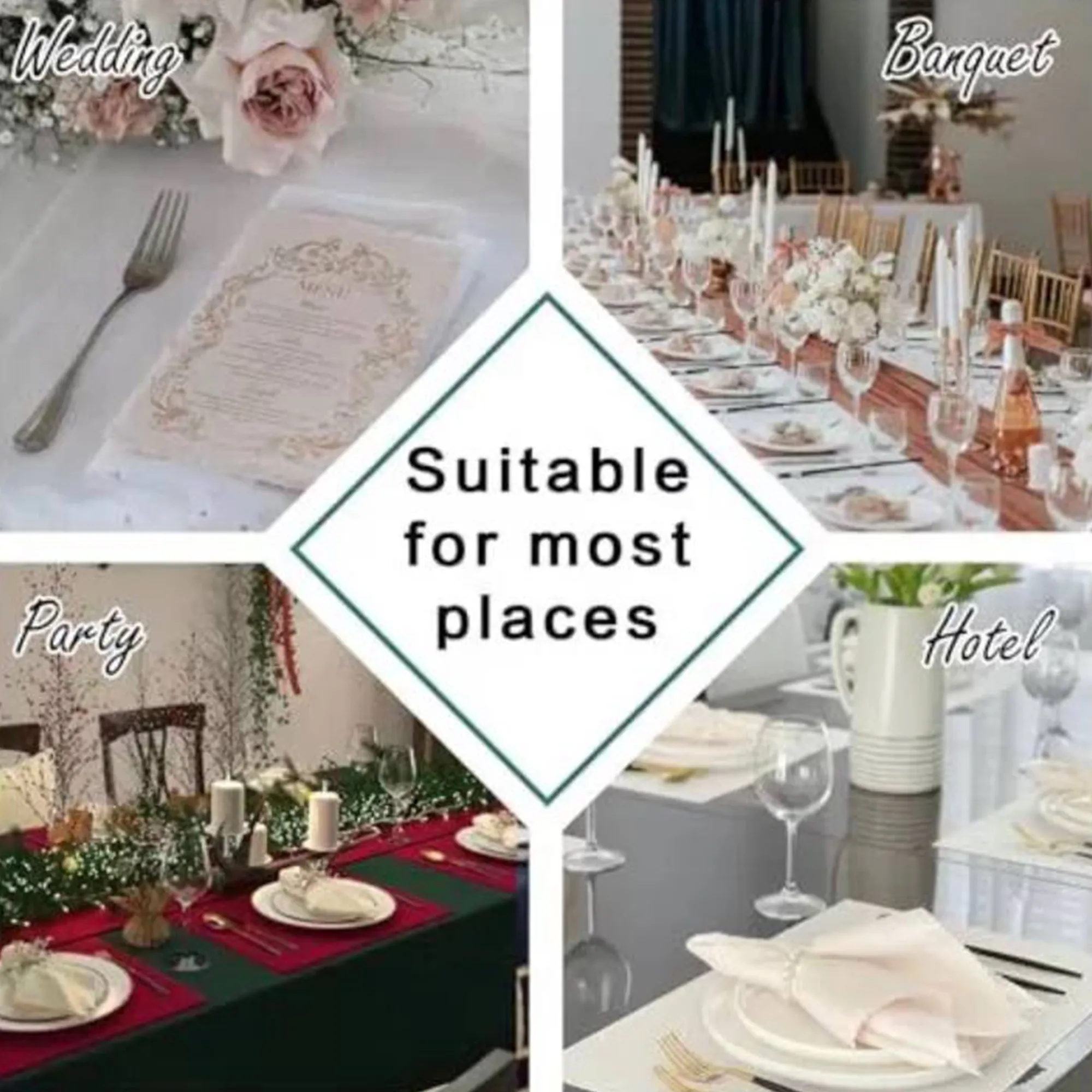 Elegant Satin Cloth Napkins 17"x17" 5