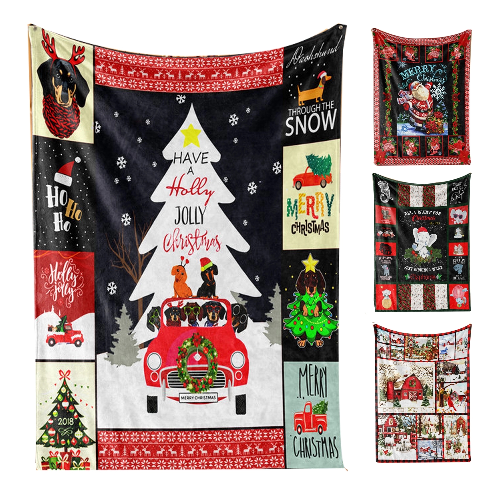 Christmas Halloween Printed Casual Blanket 2