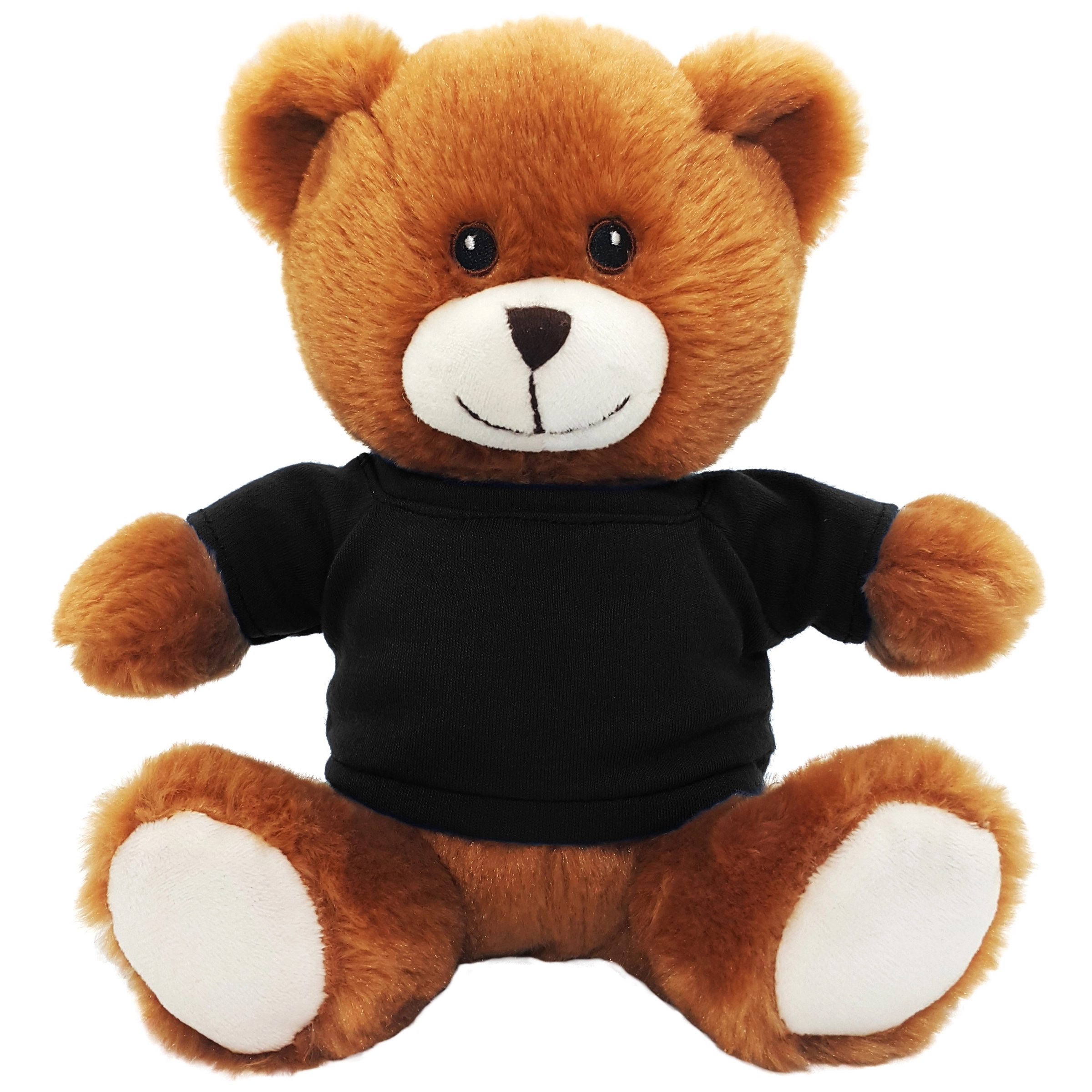 8" Embroidered Eyes Honey Brown Bear 16