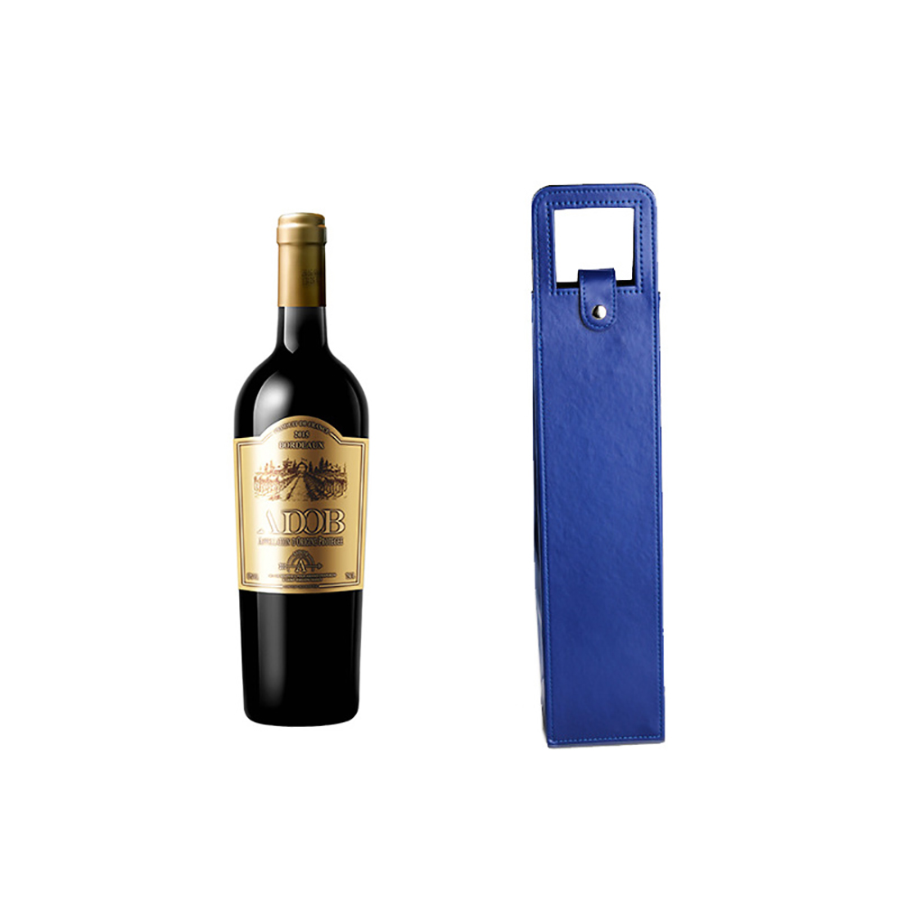 Portable PU Leather Reusable Wine Tote Bag, custom tote bag with logo imprint 5