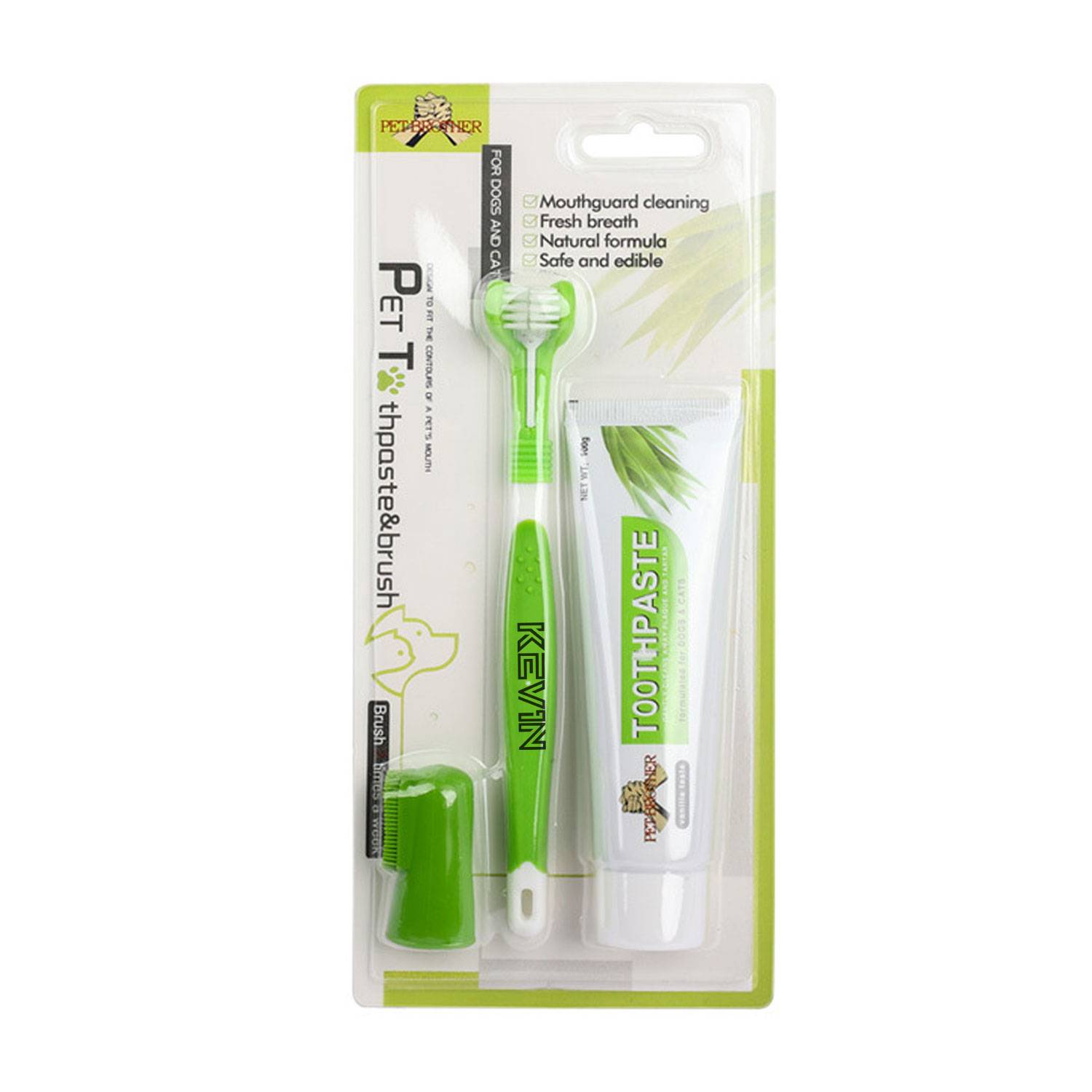 Pet Teeth Cleaning Flavored Toothbrush Toothpaste Set 1