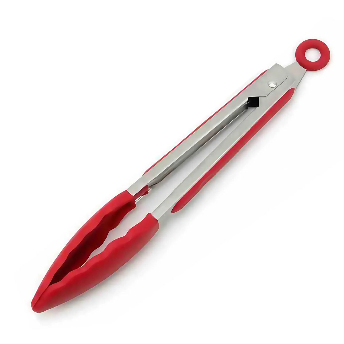 Locking Stainless Steel Silicone Serving Tong 4