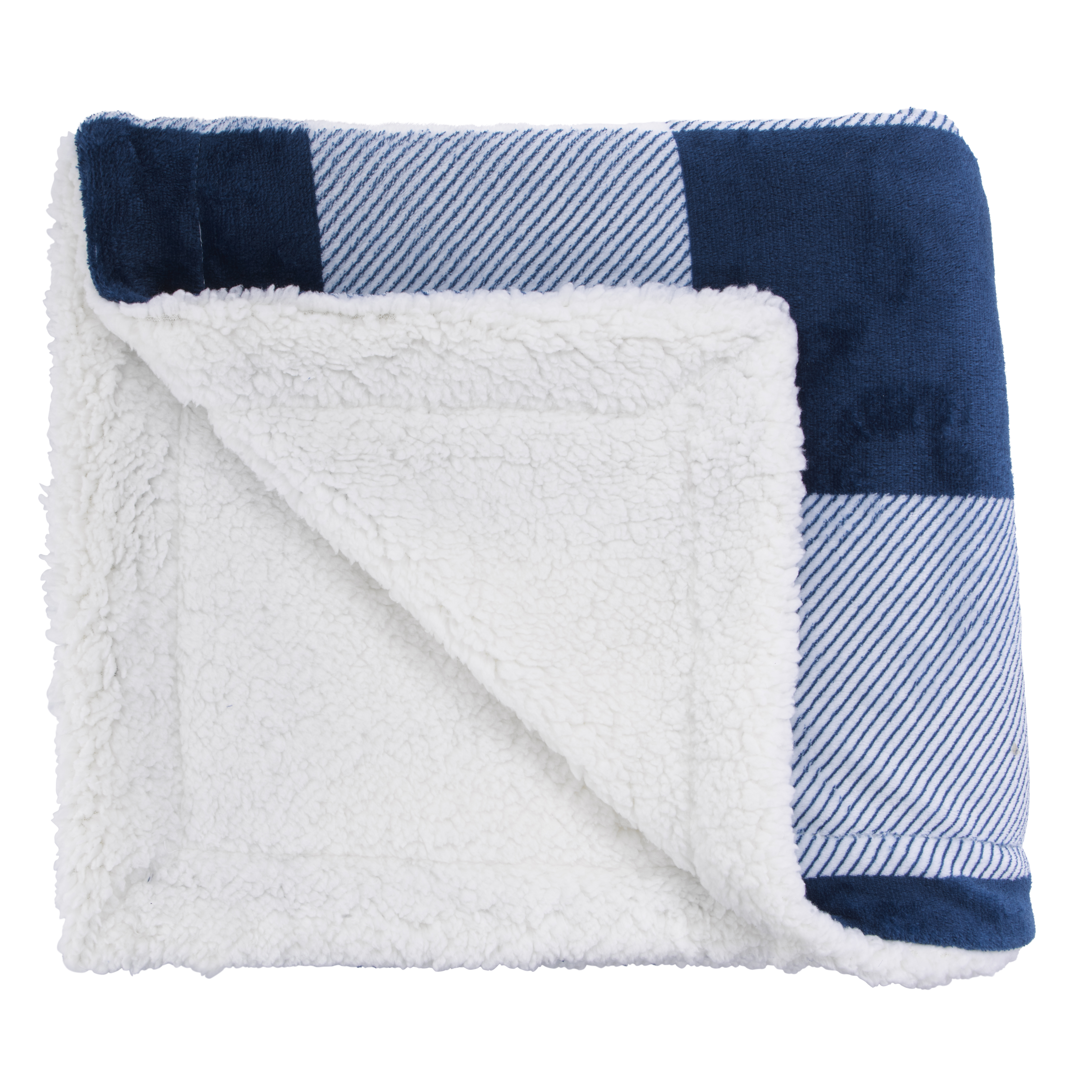Microfiber Plaid Sherpa Blanket 7