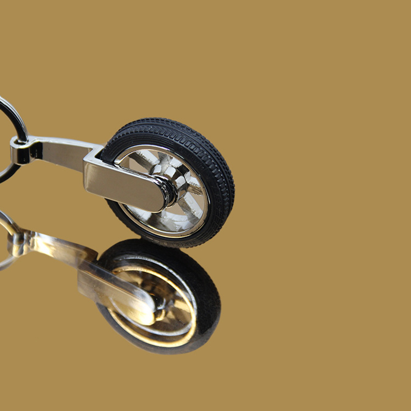 Creative Wheel Shape Metal Key Chain with Detachable Tyre 8