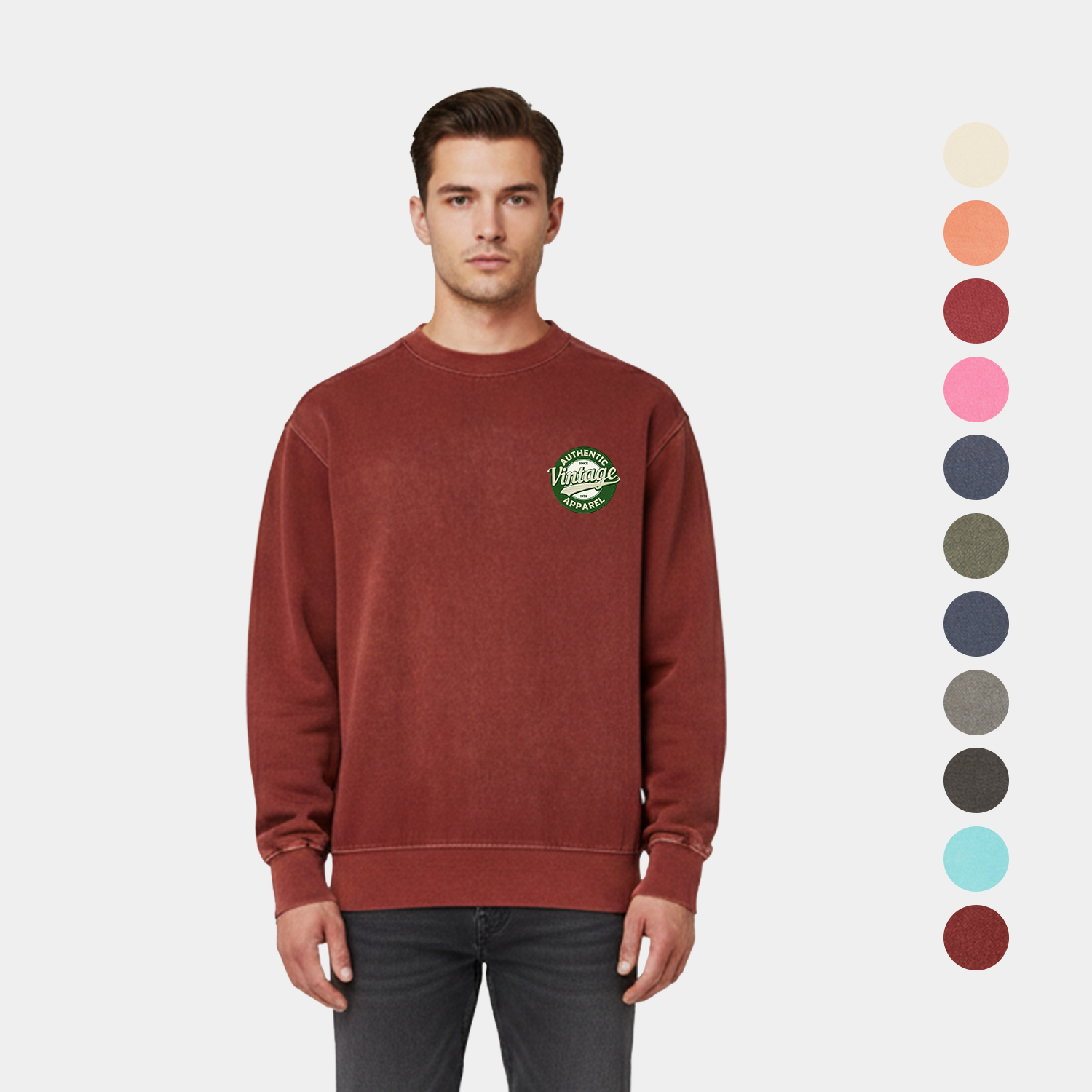 Coastal Color Garment-Dyed Crewneck Sweatshirt 2