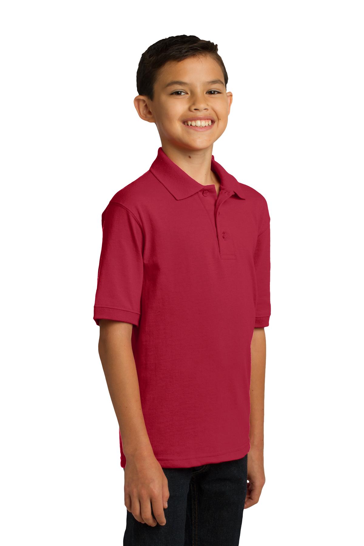 Port & Co Youth Core Blend Jersey Knit Polo. KP55Y 33
