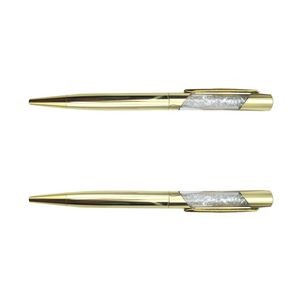 Plated Metal Color Pen With Crystal 14