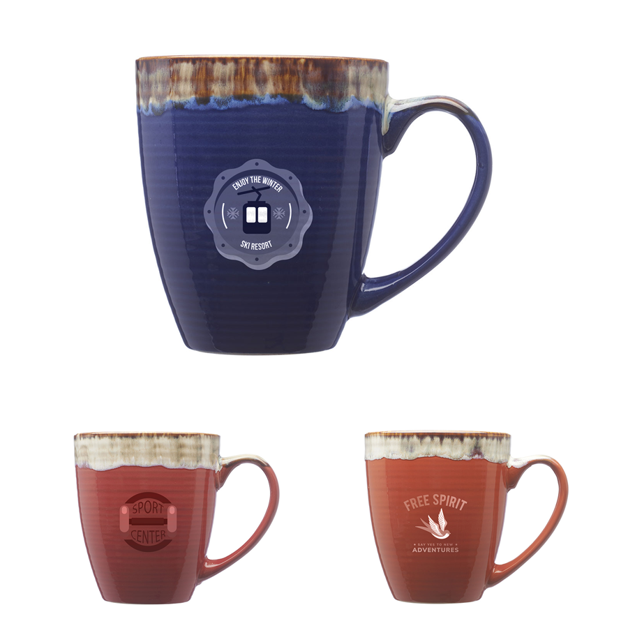 17 oz. Water Color Drip Ceramic Personalized Mug 11