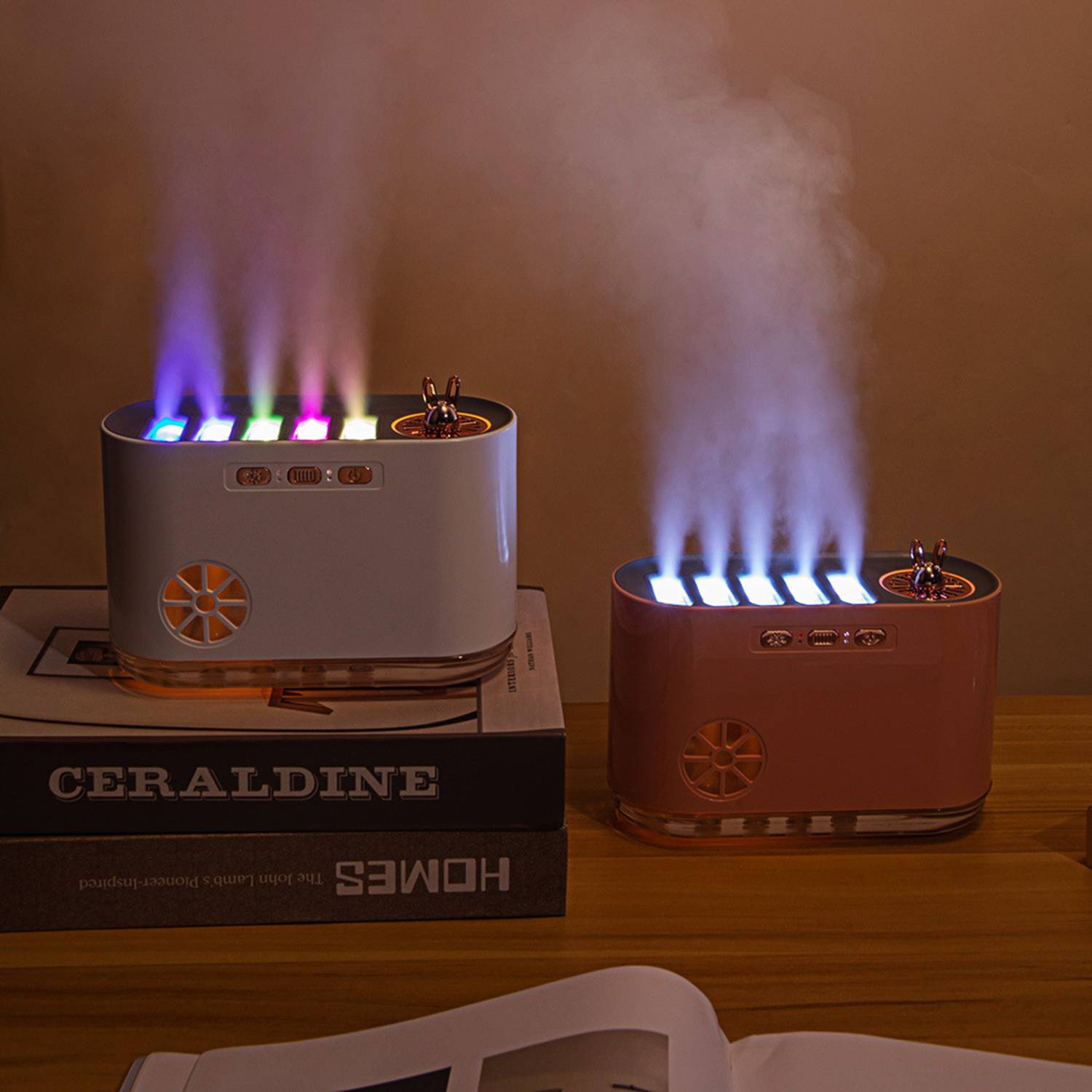 Colorful Timing Flame Essential Oil Diffusers for Home 3