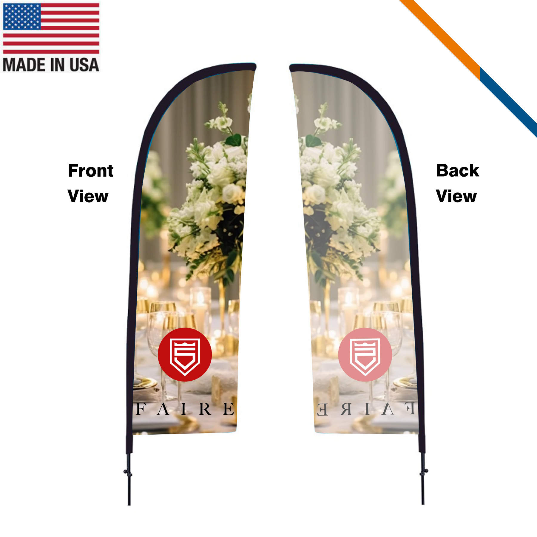 9' Jera Single-Sided Straight Flag 3