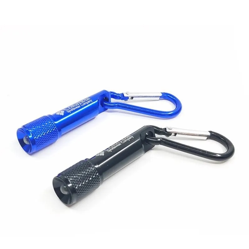 Mini Aluminum Flashlight with Carabiner 3