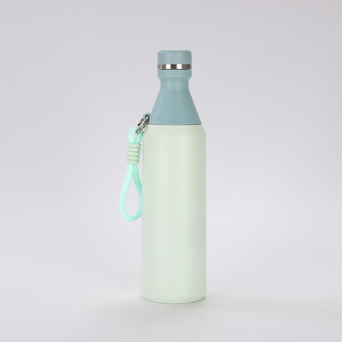 All Day 20oz Slim Insulated Water Bottle With Twist off Lid And Handle Strap For Travel & Sport, custom water bottle with logo imprint 6