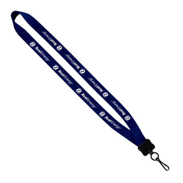 3/4" Smooth Nylon Lanyard with Plastic Clamshell, O-Ring & Metal Swivel Sna 42