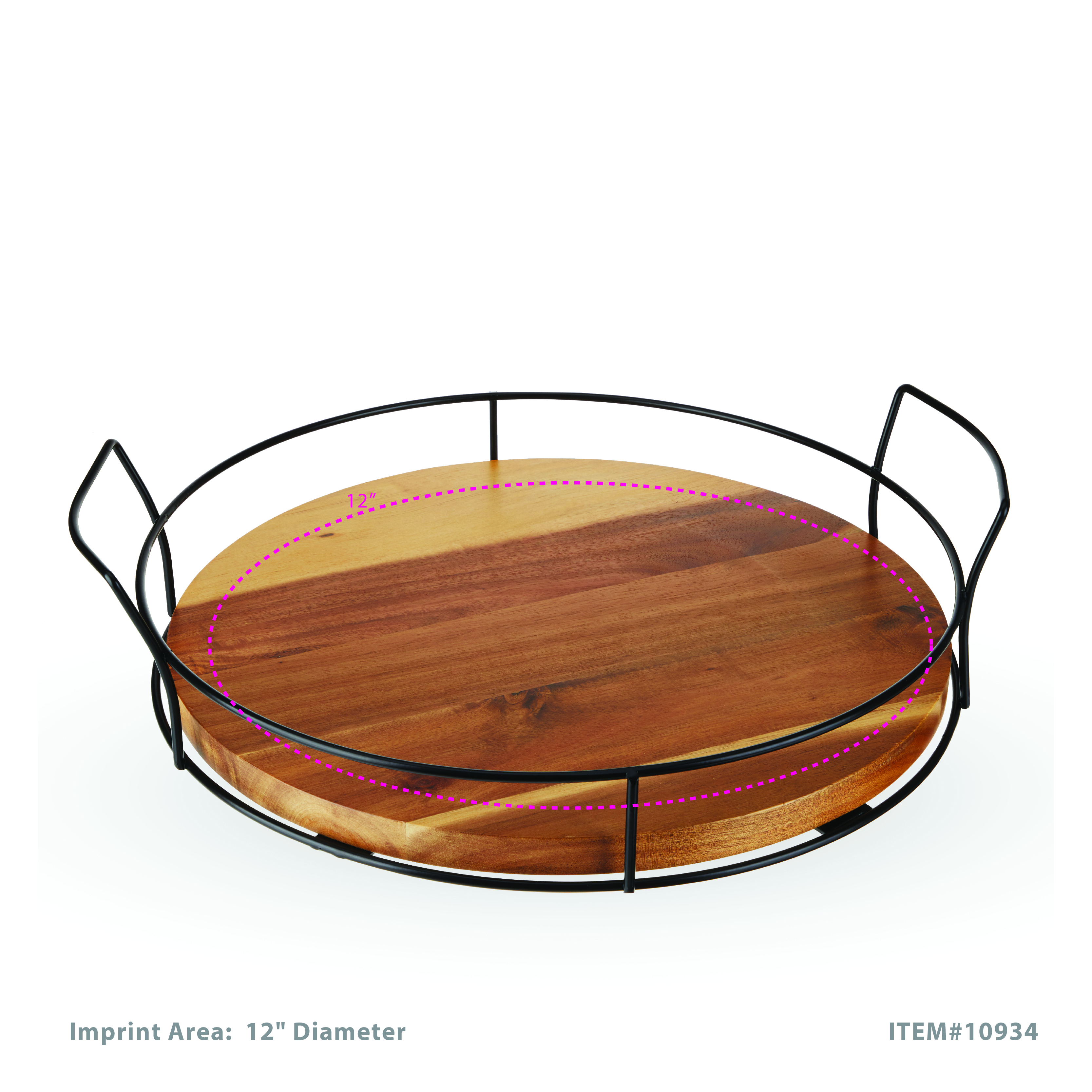 Twine Living® Modern Manor Acacia Cocktail Tray 2