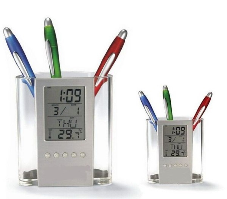 Clear Pen Holder with Calendar 2