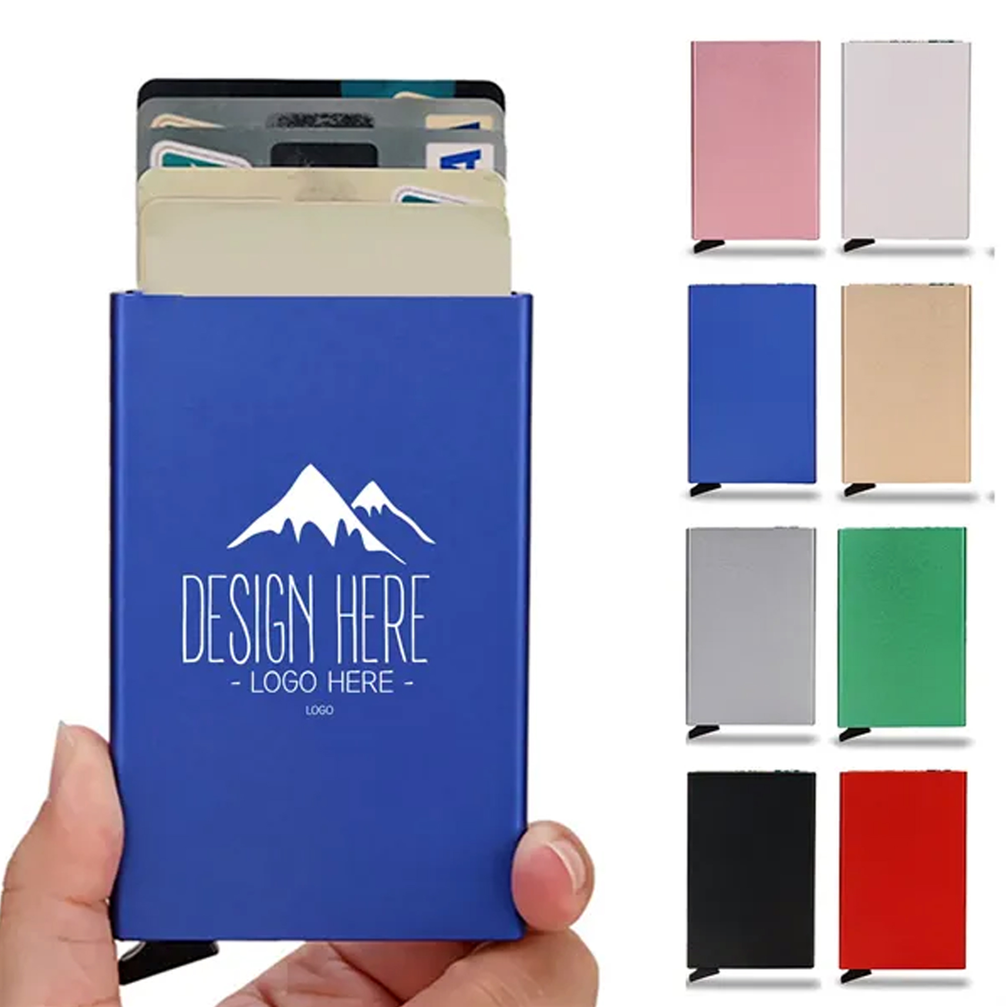 Aluminum RFID Blocking Pop-Up Wallet for Cards 2