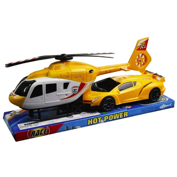 Toy Helicopters and Friction Race Cars - 2 Pack 2