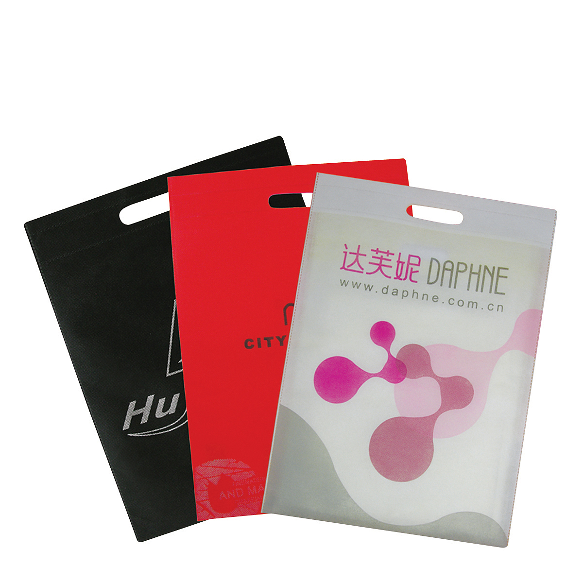 Custom 80g Non-Woven PP Die-Cut Bag 14"x16" 1