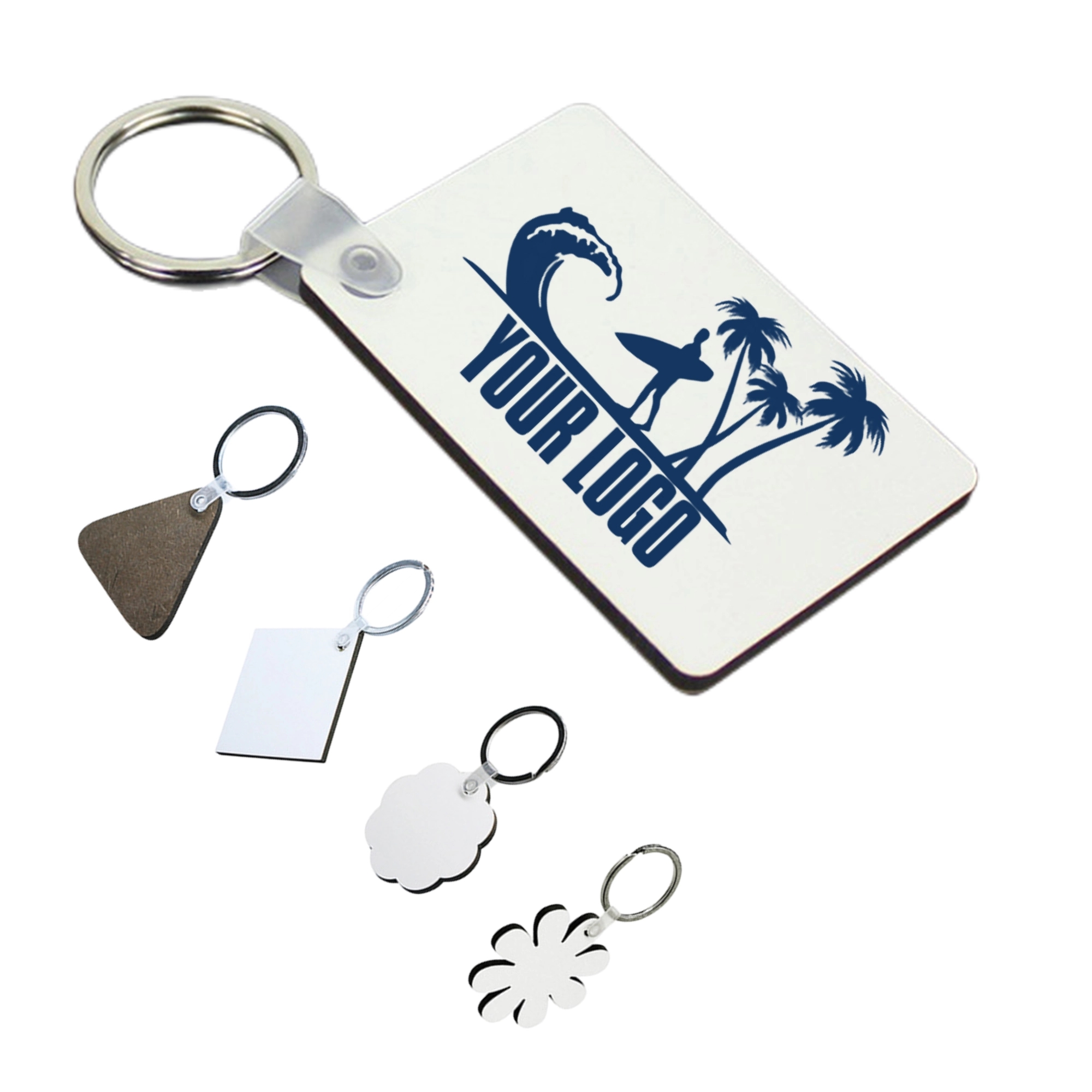 Wood Keychain Ring Tags 1