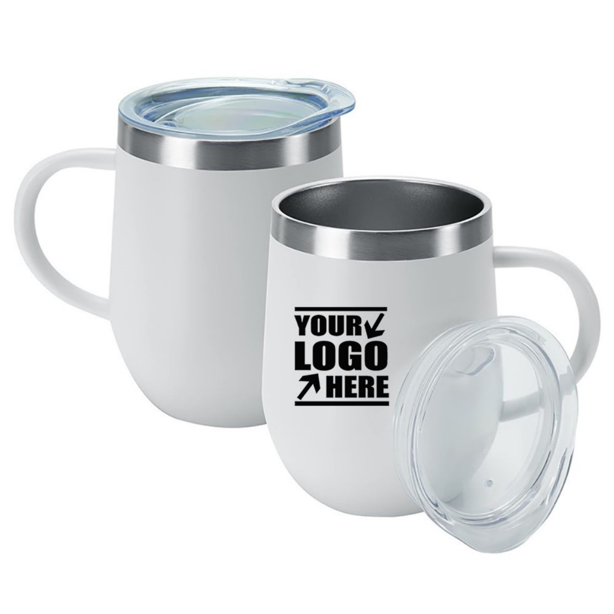 12 oz Color Customized Stainless Steel Travel Eggshell Cup with handle 4