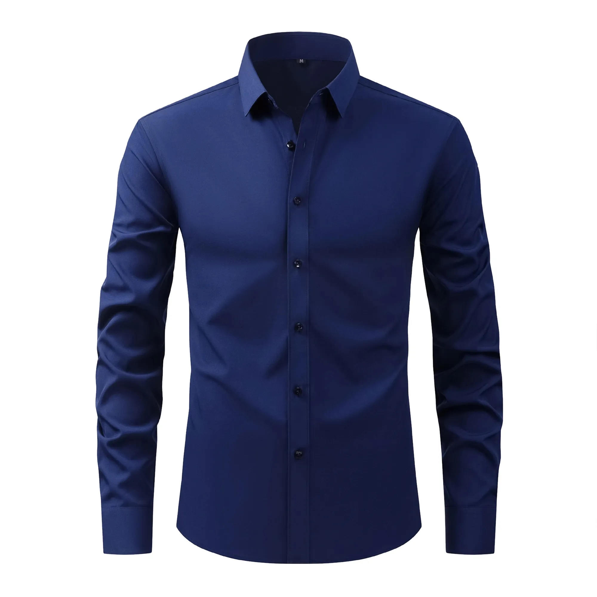 Non-Iron Wrinkle-Resistant Business Solid Color Shirt 14