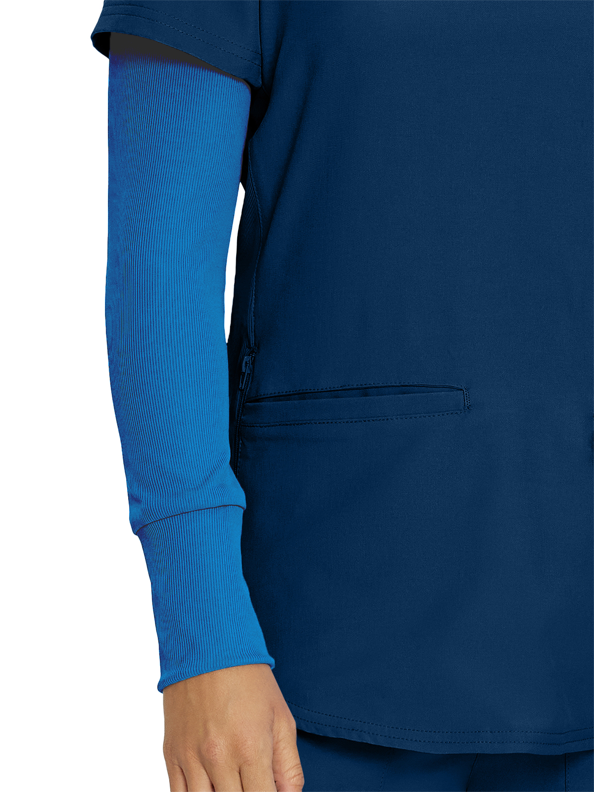 Landau - Forward - Women's One-Pocket Long-Sleeve Crew Neck Underscrub Tee 2