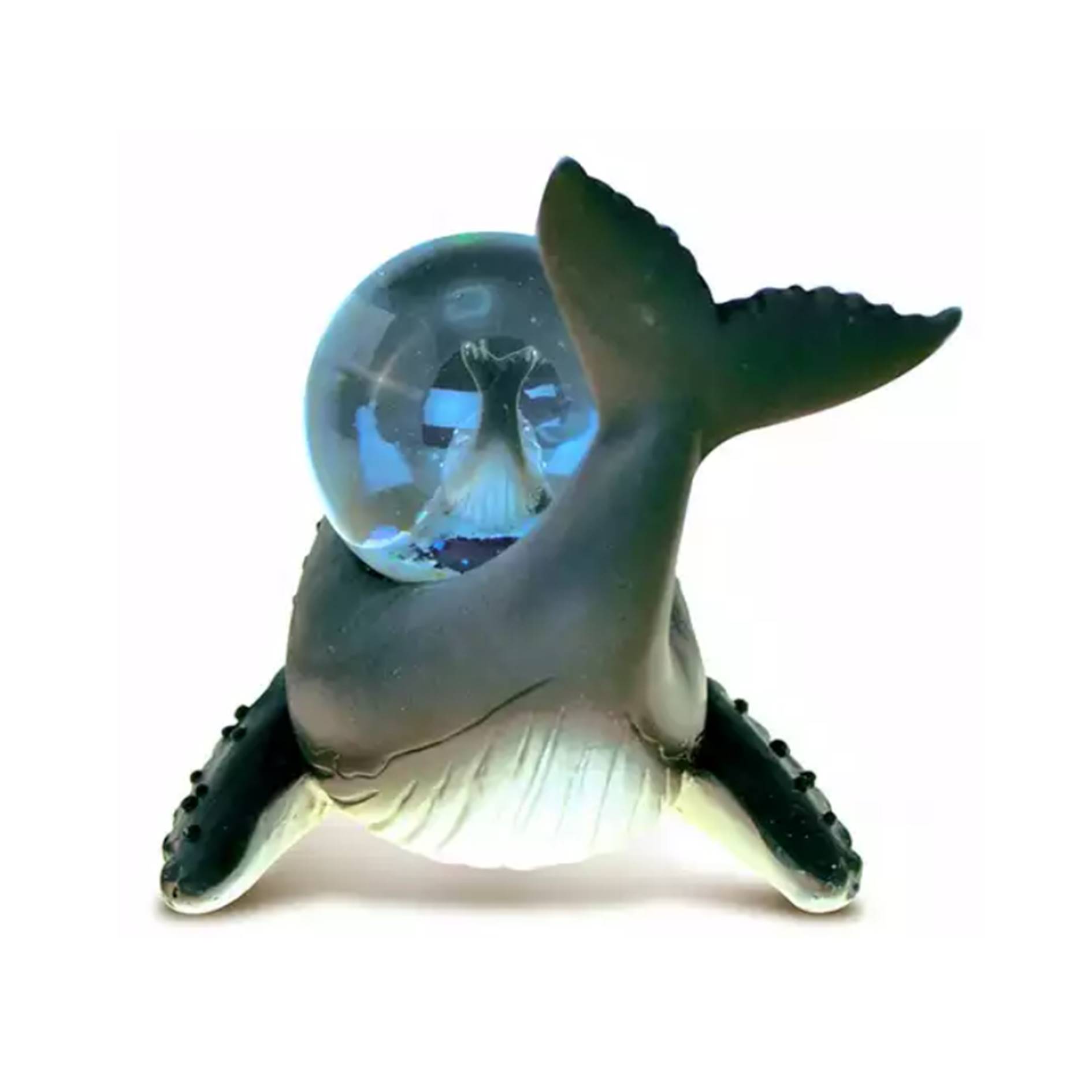 Custom Whale Snow Globe Ornament 4