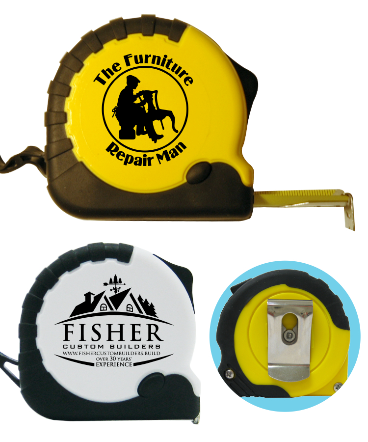 Heavy-Duty Tape Measure with Belt Clip and Wrist Strap (10 foot) 1-Color 2