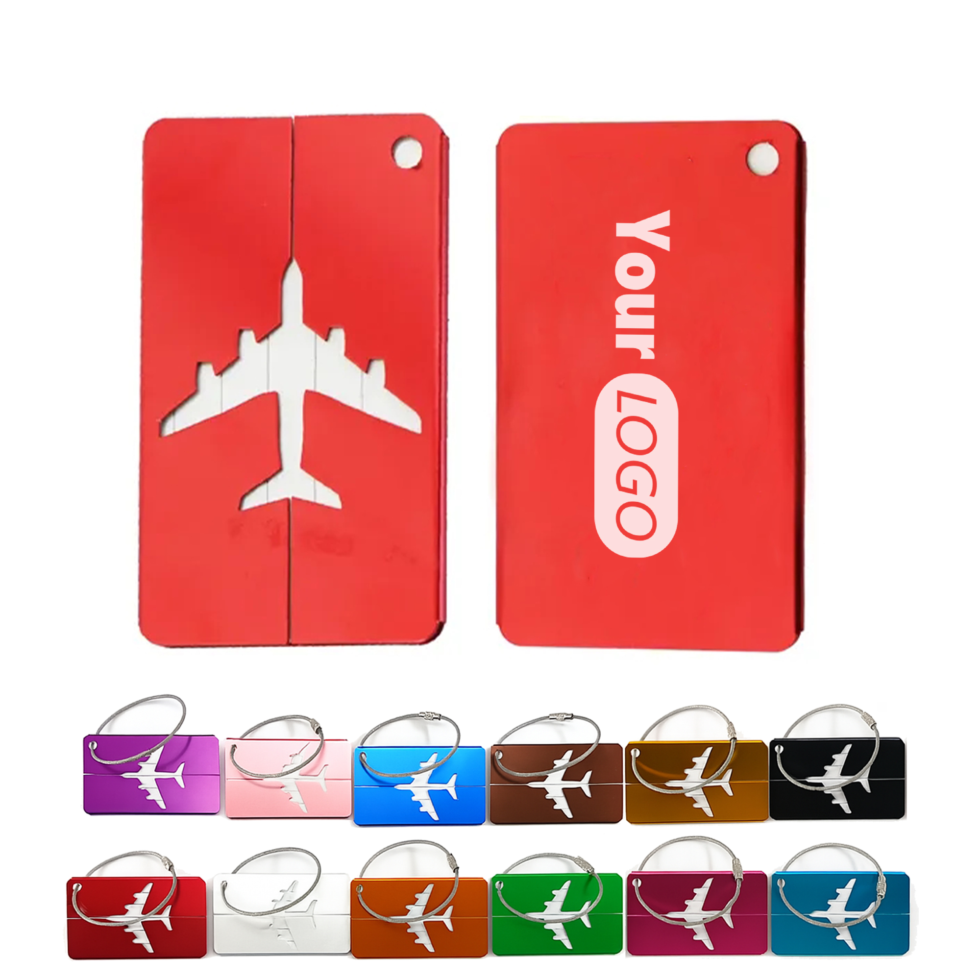 Aluminum Airplane Luggage Tag 12