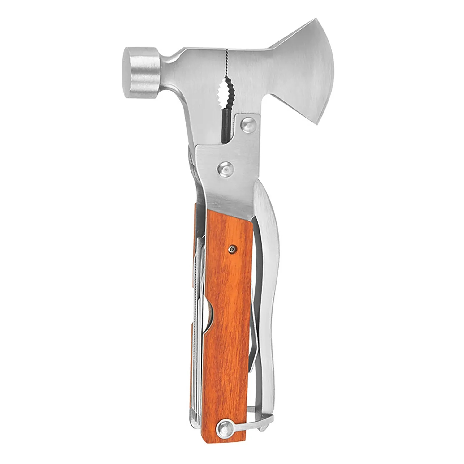 14 In 1 Multifunction Tool Portable Folding Wood Handle 2