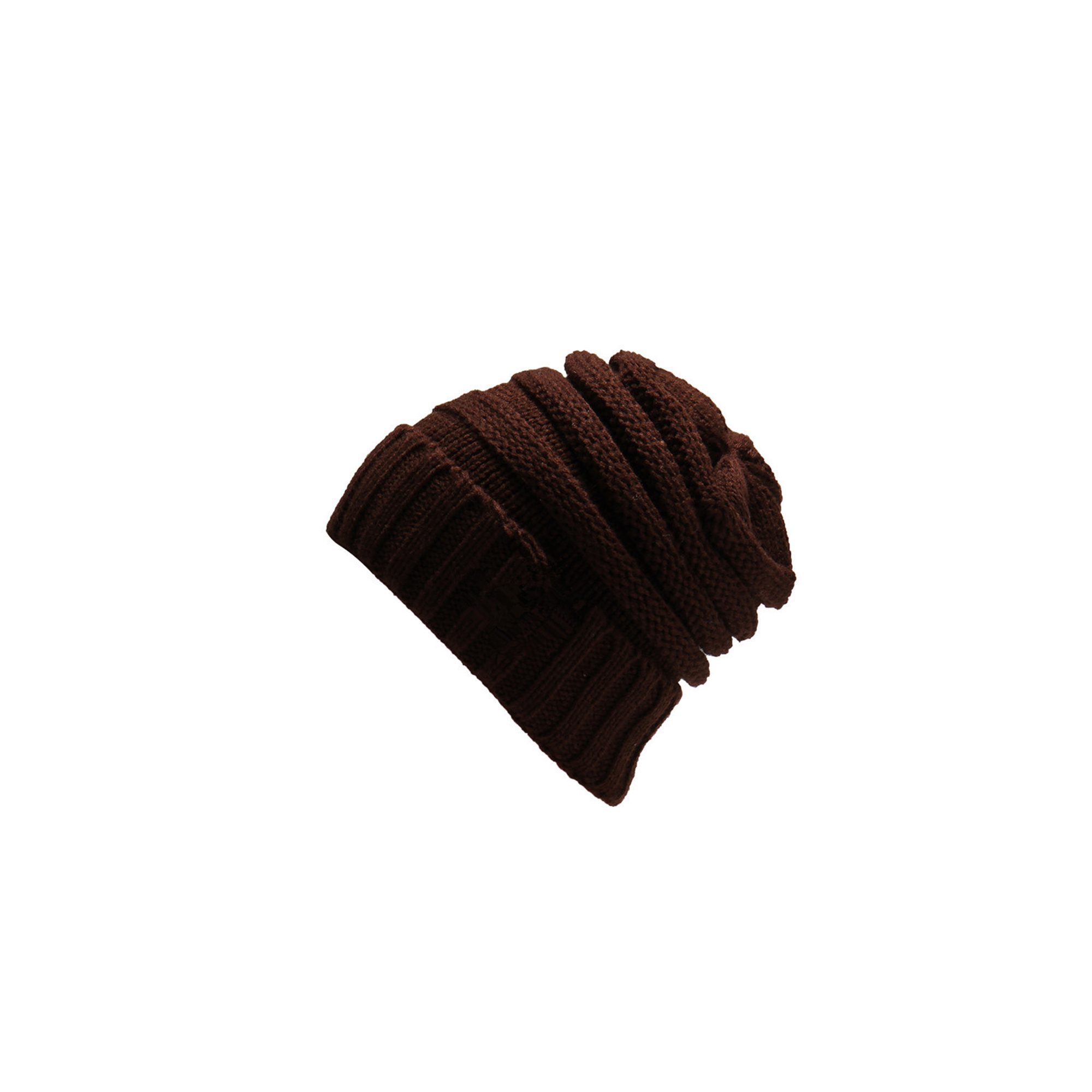 Acrylic Rib Knit Slouch Beanie 2