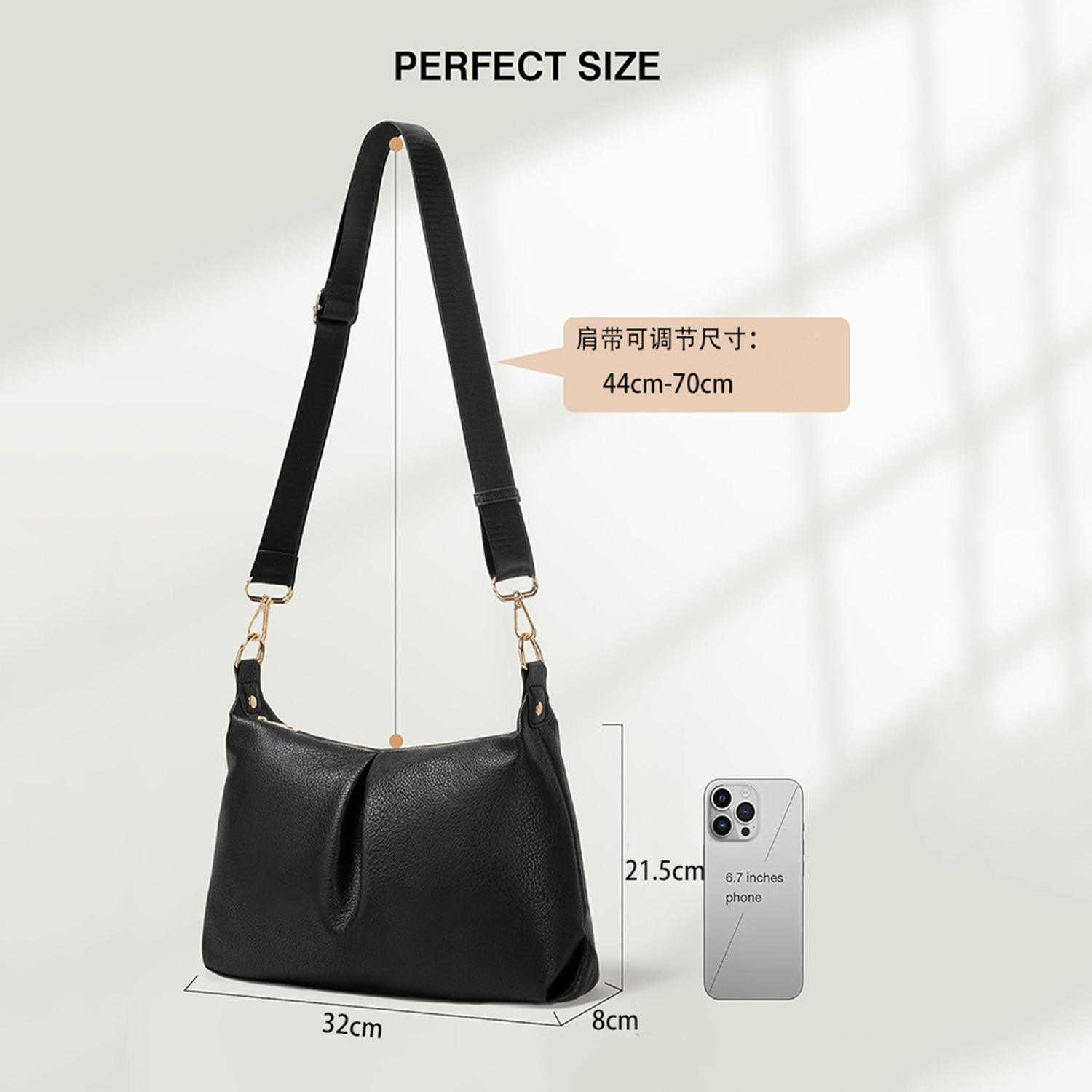 Trendy PU Leather Large Shoulder CrossBody Bag 2