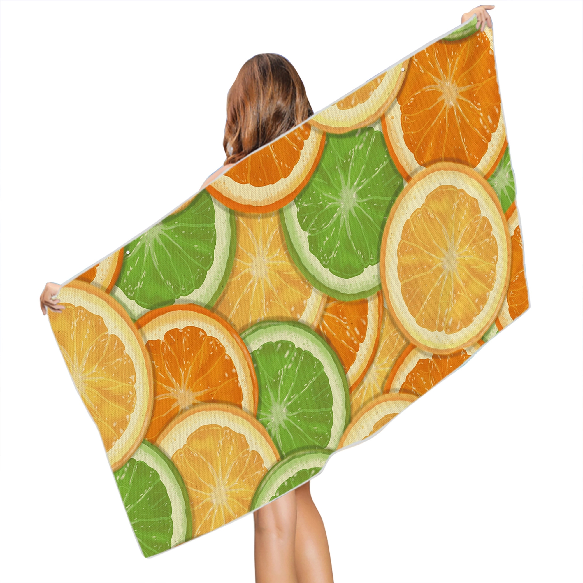 MOQ 50pcs Cute Tropical Fruit  Microfiber Beach Towel 18