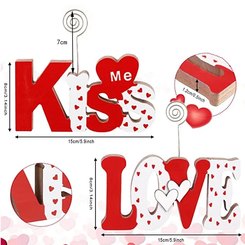 Wooden Valentine's Day Ornaments 2