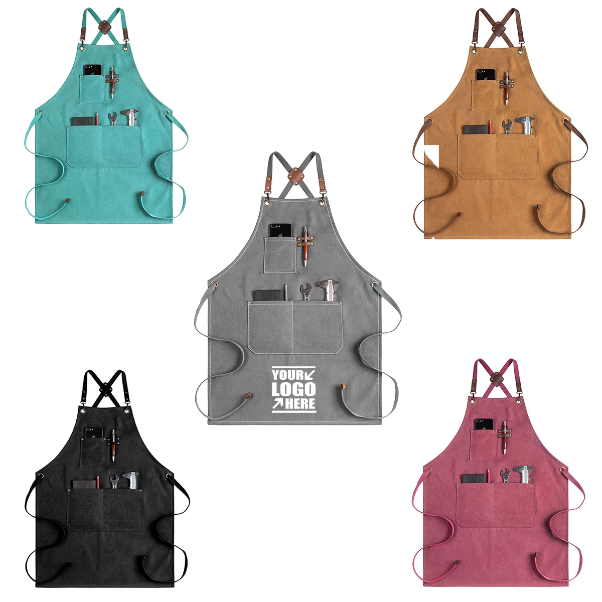 Canvas Cross Back Chef Aprons 2