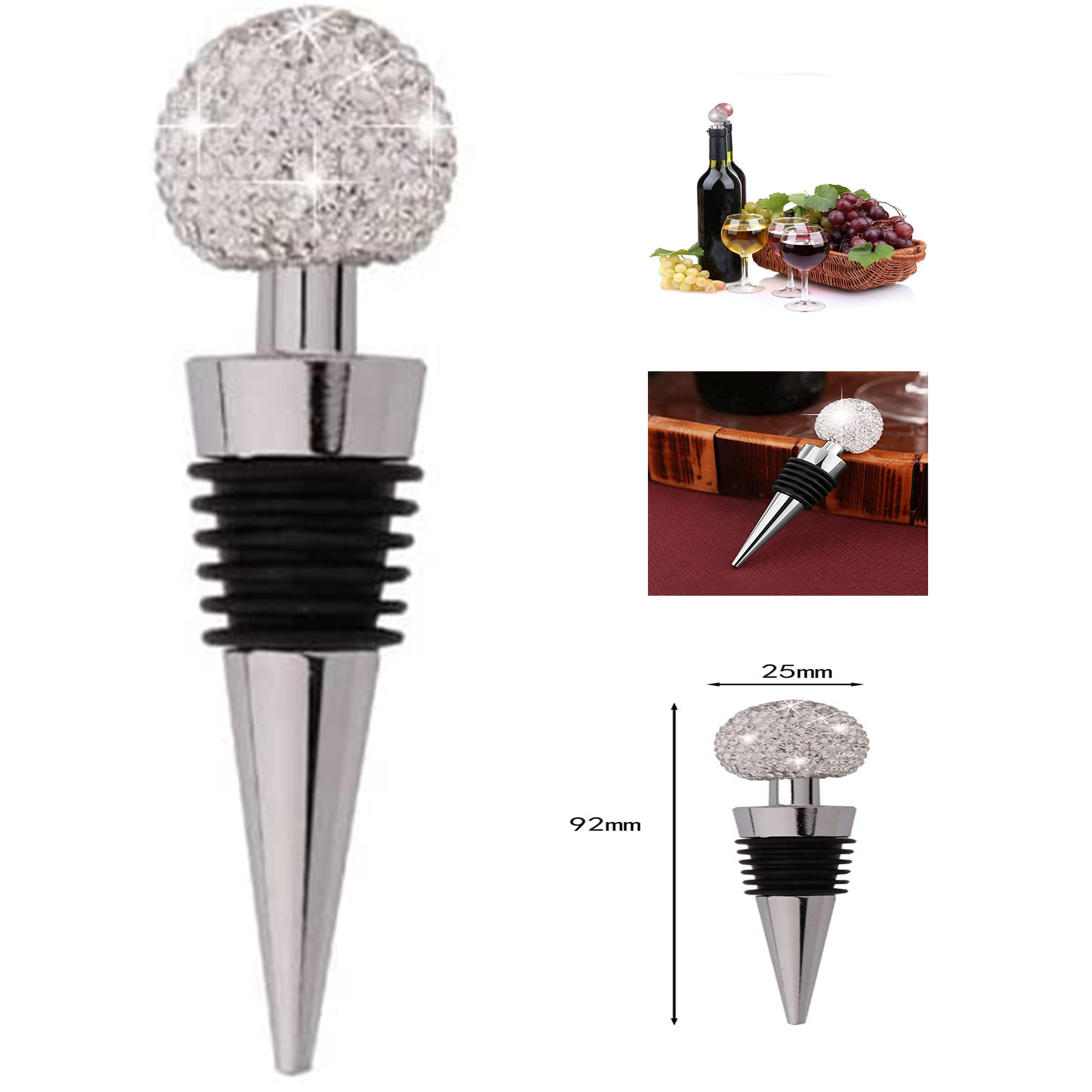 Bling Crystal Wine Stopper 2